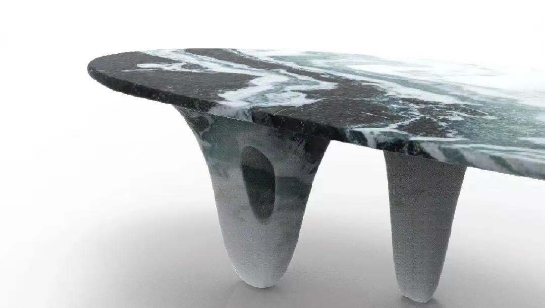 تصميم جديد سطح طاولة الباندا الرخام الأبيض أعلى الجدول